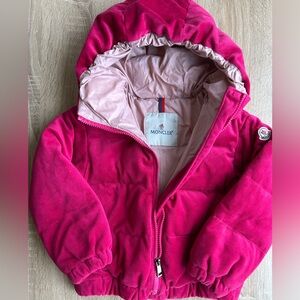 Moncler Kids Two-Tone Pink Hooded Puffer